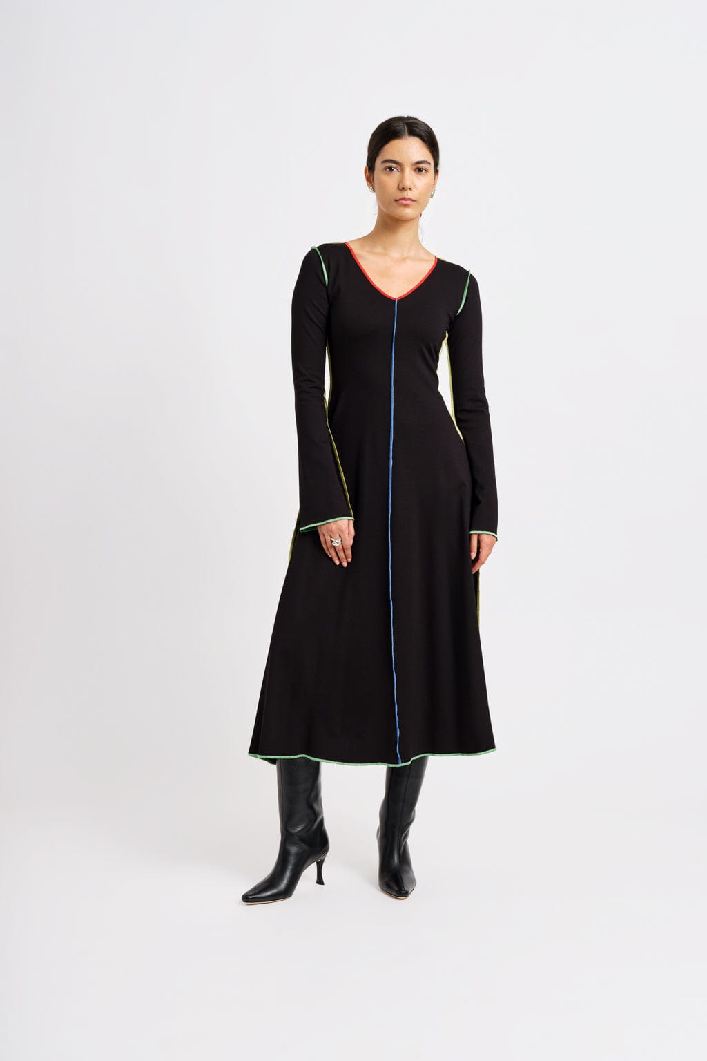 Clara Dress Black & Multicolor – Eliza Faulkner Designs Inc