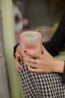 Eliza Faulkner Designs Inc. Glossy Pink Dented Cup EF X PMS collab