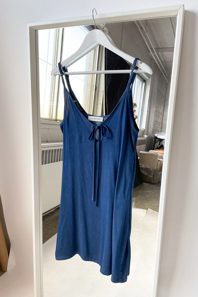 Eliza Faulkner Designs Inc. Medium Drew Slip Dress Dark Blue Sample