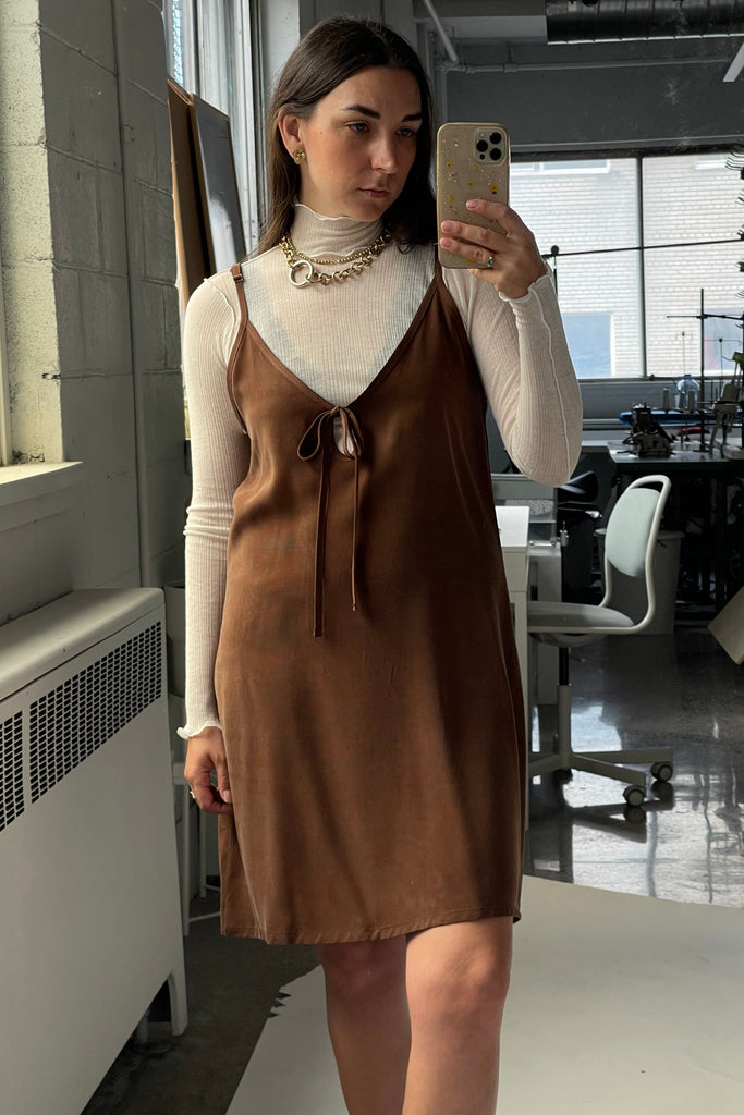 Eliza Faulkner Designs Inc. Dresses Drew Slip Dress Chocolate Brown