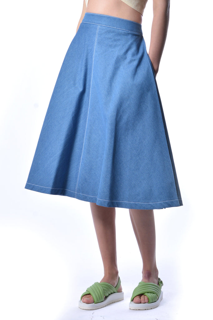 Eliza Faulkner Designs Inc. Skirts Light Blue Denim Winnie Skirt