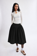 Audrey Skirt in Organic Black Cotton
