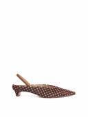 EF x Maguire Shoes COMING SOON - Floresta Slingback Mule in Brown Polka Dots