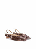 EF x Maguire Shoes COMING SOON - Floresta Slingback Mule in Brown Polka Dots