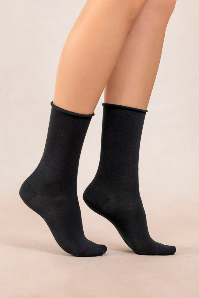 Eliza Faulkner Designs Inc. Accessories Bleuforêt Wool Sock Black