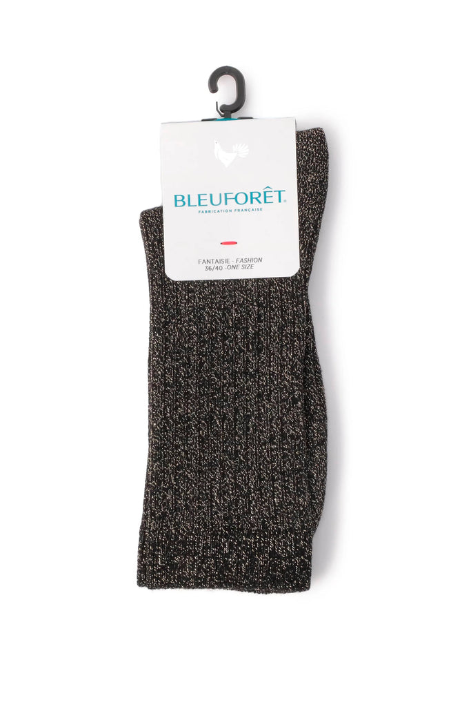 Eliza Faulkner Designs Inc. Accessories One Size Bleuforêt Ribbed Lurex Sock