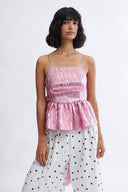 Eliza Faulkner Designs Inc. Agnes Top Pink Metallic