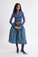 Eliza Faulkner Designs Inc. Audrey Skirt Blue Leopard
