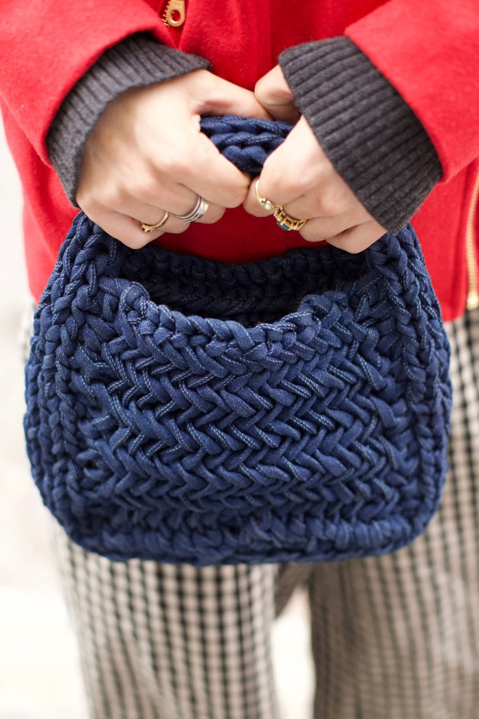 Eliza Faulkner Designs Inc. Bags Crochet Bag Denim