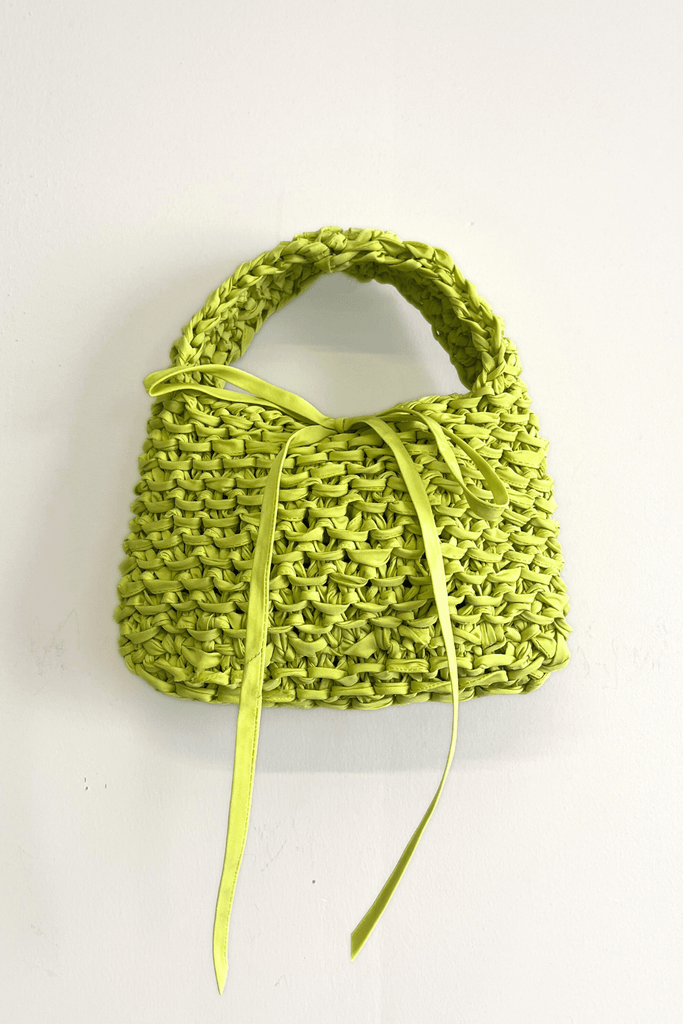 Eliza Faulkner Designs Inc. Bags Knitted Bag Lime Green