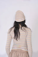 Eliza Faulkner Designs Inc. Beanie in Off-White Stripe