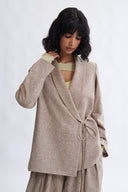 Eliza Faulkner Designs Inc. Blythe Blazer Beige Cotton Linen