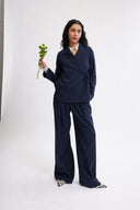 Eliza Faulkner Designs Inc. Blythe Blazer Navy Pinstripe