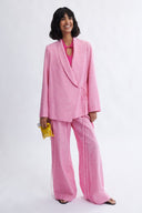 Eliza Faulkner Designs Inc. Blythe Blazer Pink Cotton Linen
