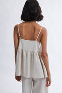 Eliza Faulkner Designs Inc. Camille Tank Top Cream Linen