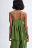 Eliza Faulkner Designs Inc. Camille Tank Top Green Linen