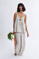 Eliza Faulkner Designs Inc. Camille Tank Top in Natural Linen
