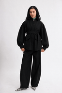 Eliza Faulkner Designs Inc. COMING SOON - Laurence Jacket in Organic Black Cotton