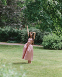 Eliza Faulkner Designs Inc. COMING SOON - Vivienne Maxi Dress in Pink Metallic