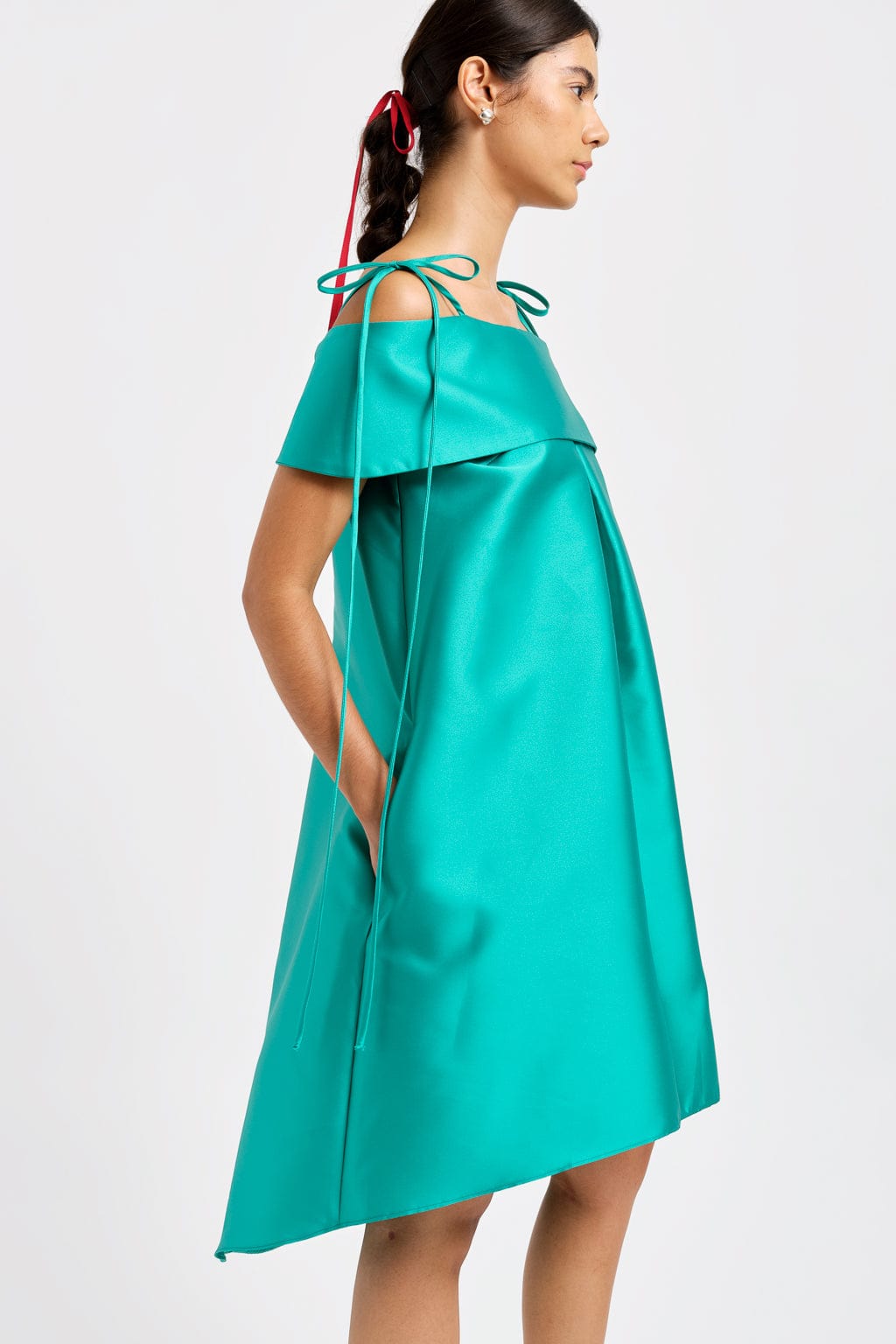 Cora Trapeze Dress Mermaid Teal Eliza Faulkner Designs Inc. Cora Trapeze Dress Mermaid Teal Eliza Faulkner Designs Inc.