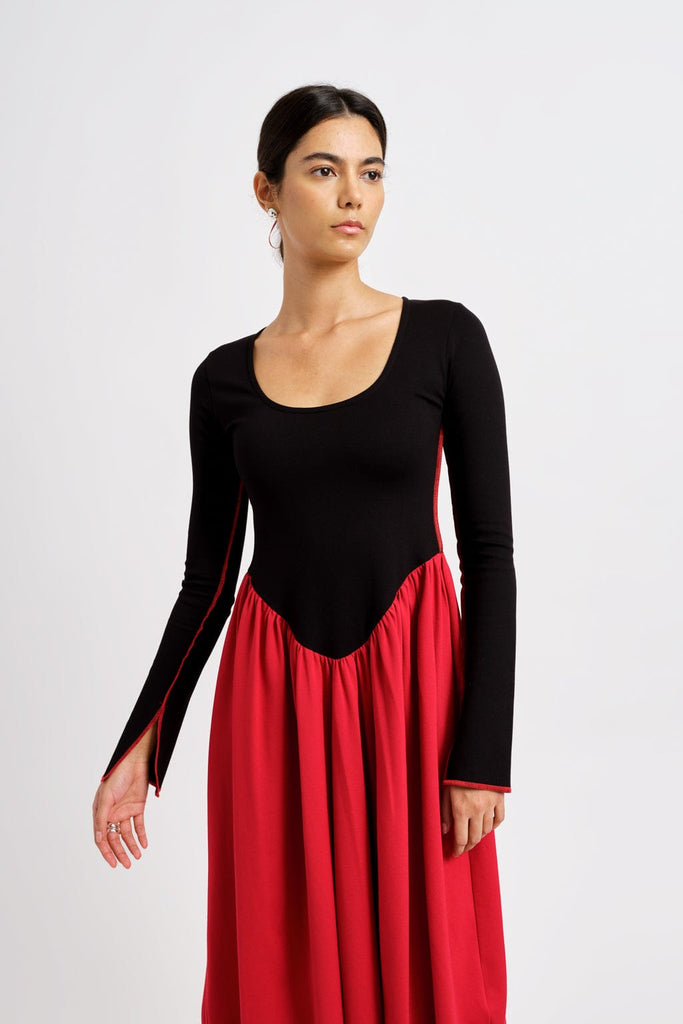 Eliza Faulkner Designs Inc. Dresses Joan Dress Black & Red