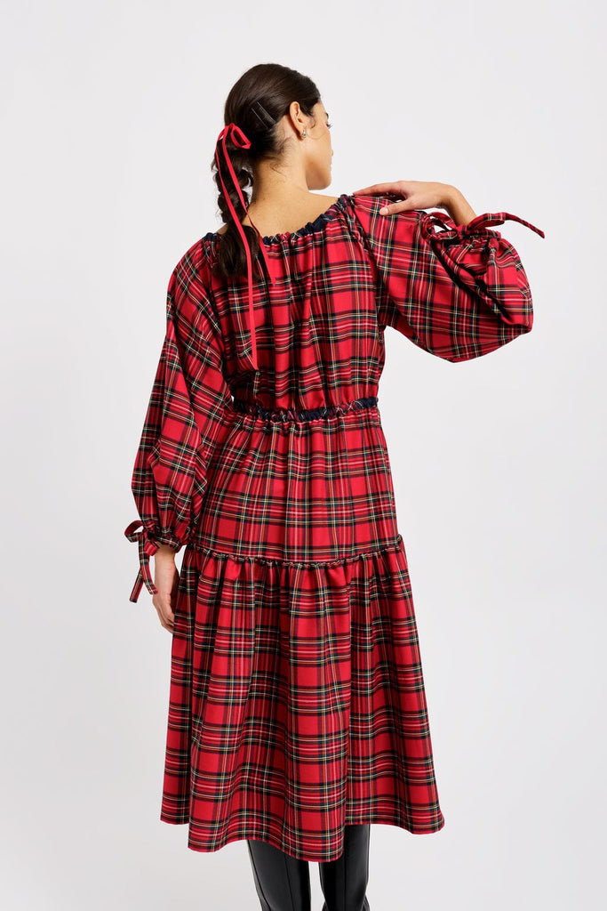 Eliza Faulkner Designs Inc. Dresses Josie Long Dress Red Plaid