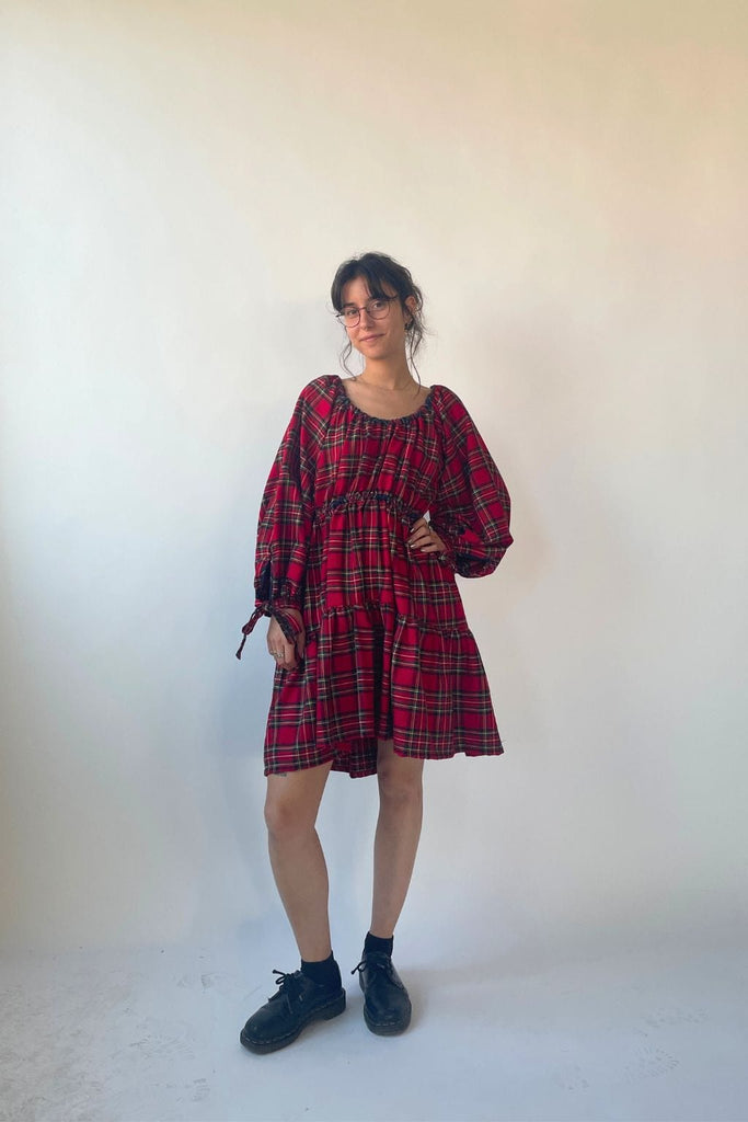 Eliza Faulkner Designs Inc. Dresses Josie Mini Dress Red Plaid