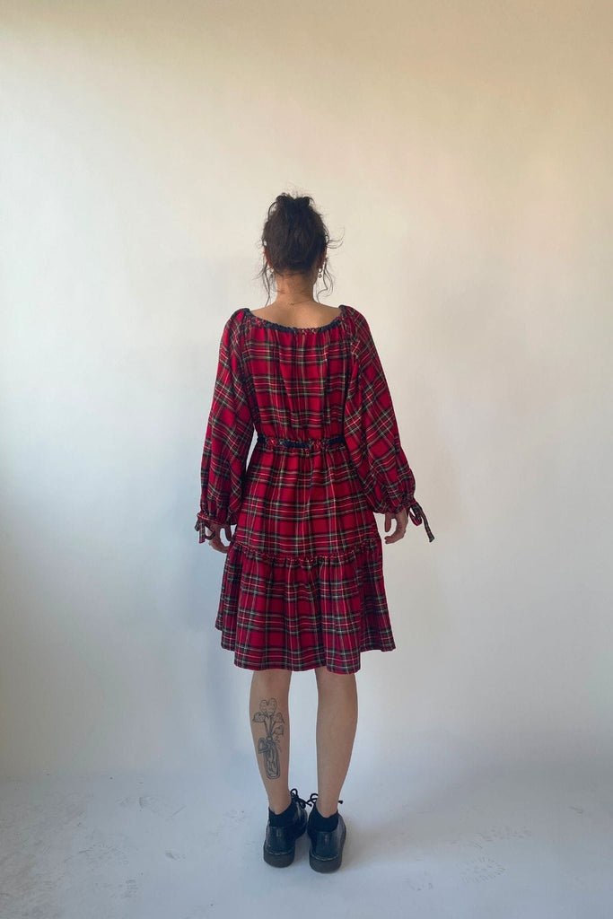 Eliza Faulkner Designs Inc. Dresses Josie Mini Dress Red Plaid