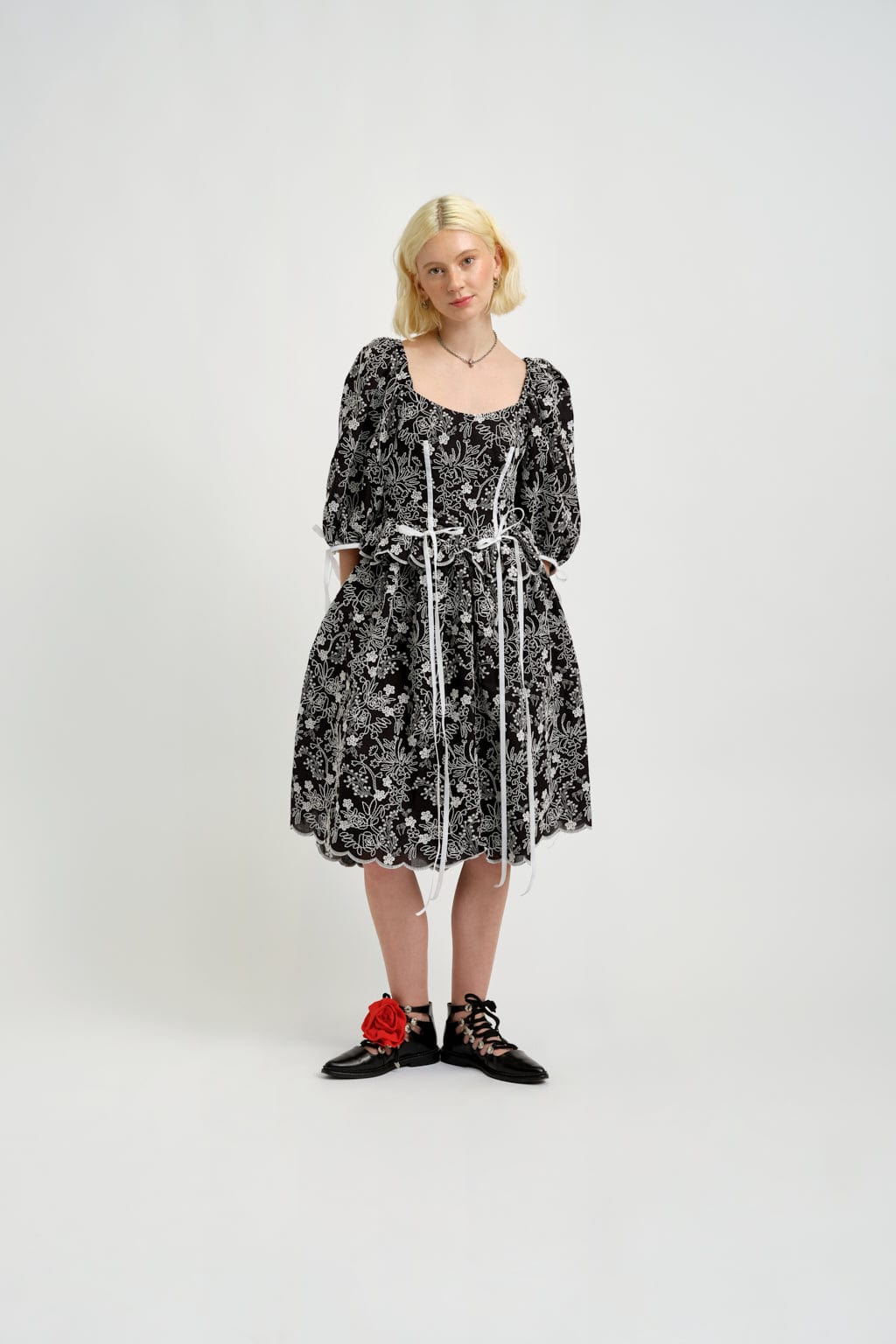 Pascale Dress Black Eyelet Eliza Faulkner Designs Inc.