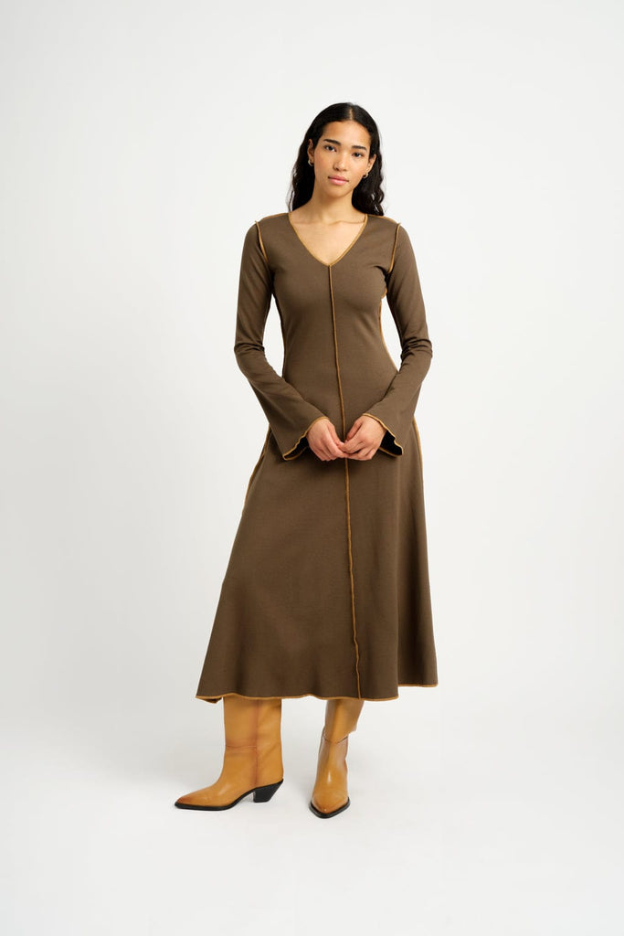 Eliza Faulkner Designs Inc. Dresses S Sample Clara dress Khaki