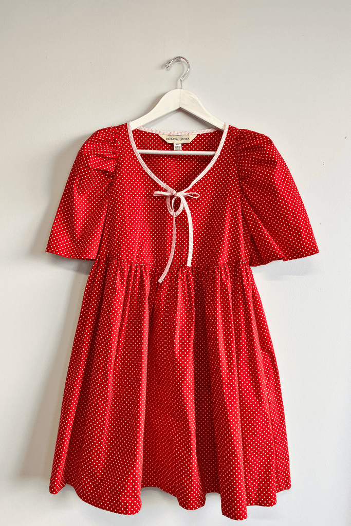 Eliza Faulkner Designs Inc. Dresses S Sample Dress Red Polkadots