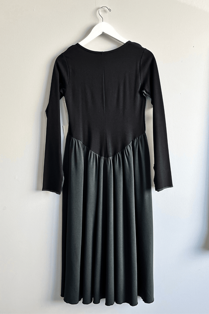 Eliza Faulkner Designs Inc. Dresses S Sample Joan Dress Black & Forest Green