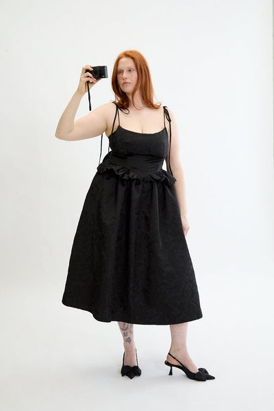 black prom dresses with flowers Vanessa Mooney - THE ELISABETH ROMPER DRESS - WHITE EYELET main image 0