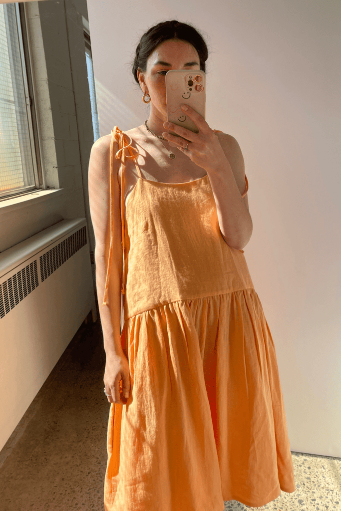 Eliza Faulkner Designs Inc. Dresses Tig Dress Melon Linen