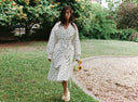 Eliza Faulkner Designs Inc. Emanuella Polka Dot Trench in Cookies and Cream