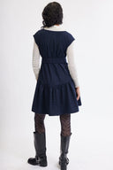 Eliza Faulkner Designs Inc. Ines Dress Navy Pinstripe