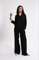 Eliza Faulkner Designs Inc. Jackets Blythe Blazer in Black Pinstripe