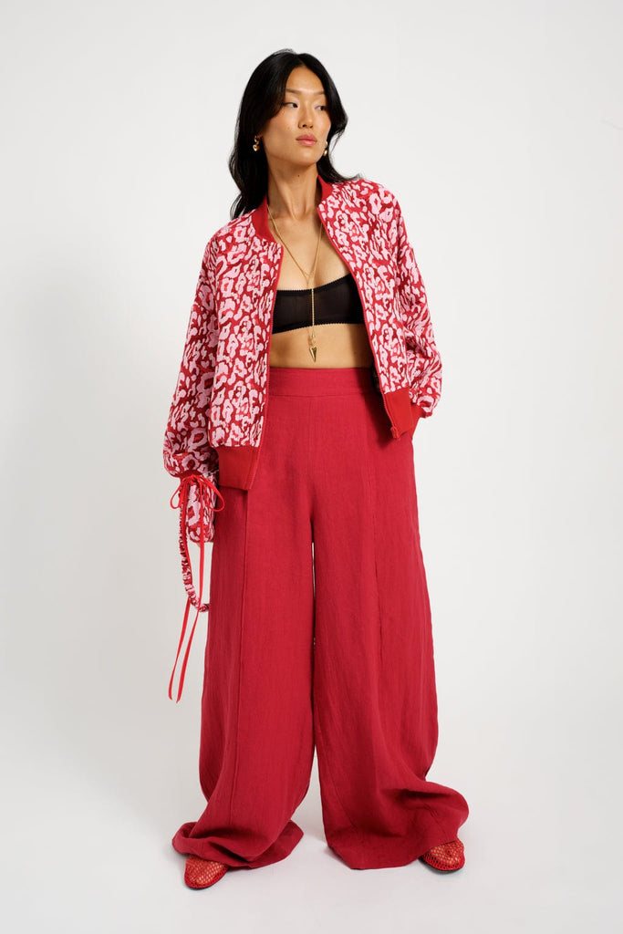 Eliza Faulkner Designs Inc. Jackets Frida Jacket Red Leopard