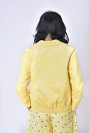 Eliza Faulkner Designs Inc. Jackets Marigold Moto Jacket in Yellow Corduroy