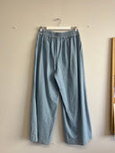 Eliza Faulkner Designs Inc. Large Pre-loved Romy Linen Pant Bleached Denim - Size L