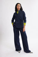 Eliza Faulkner Designs Inc. Miranda Trouser Navy Pinstripe