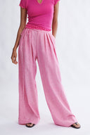 Eliza Faulkner Designs Inc. Miranda Trousers Pink Cotton Linen