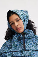 Eliza Faulkner Designs Inc. O/S Headscarf Blue Leopard