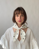 Eliza Faulkner Designs Inc. One Size Headscarf White Polka Dot
