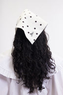 Eliza Faulkner Designs Inc. One Size Headscarf White Polka Dot