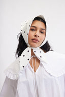 Eliza Faulkner Designs Inc. One Size Headscarf White Polka Dot