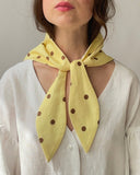 Eliza Faulkner Designs Inc. One Size Headscarf Yellow Polka Dot