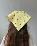 Eliza Faulkner Designs Inc. One Size Headscarf Yellow Polka Dot