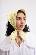 Eliza Faulkner Designs Inc. One Size Headscarf Yellow Polka Dot
