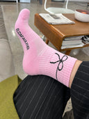 Eliza Faulkner Designs Inc. one size Logo Socks Pink